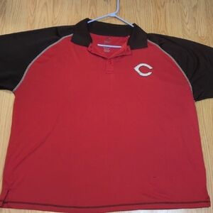 Men's Red and Black Polo Shirt